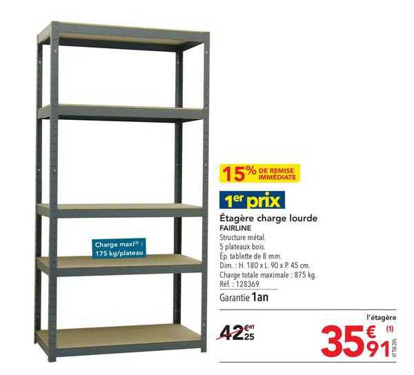 étagère charge lourde fairline