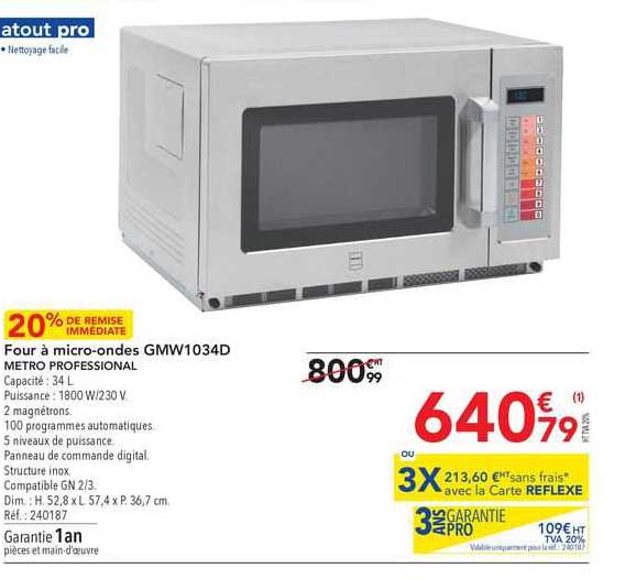 four à micro-ondes métro professional