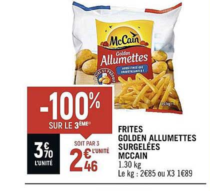 Frites Golden Allumettes Surgelées Mc Cain