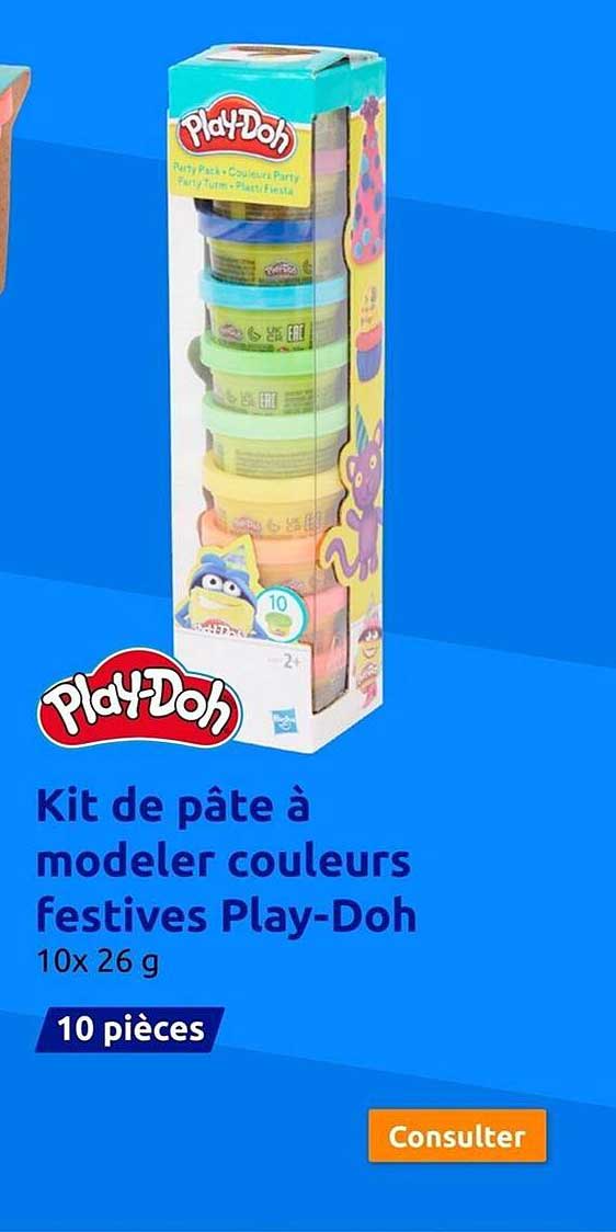 kit de pâte à modeler couleurs festives play-doh
