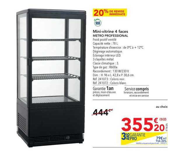 Mini-vitrine 4 Faces Métro Professional