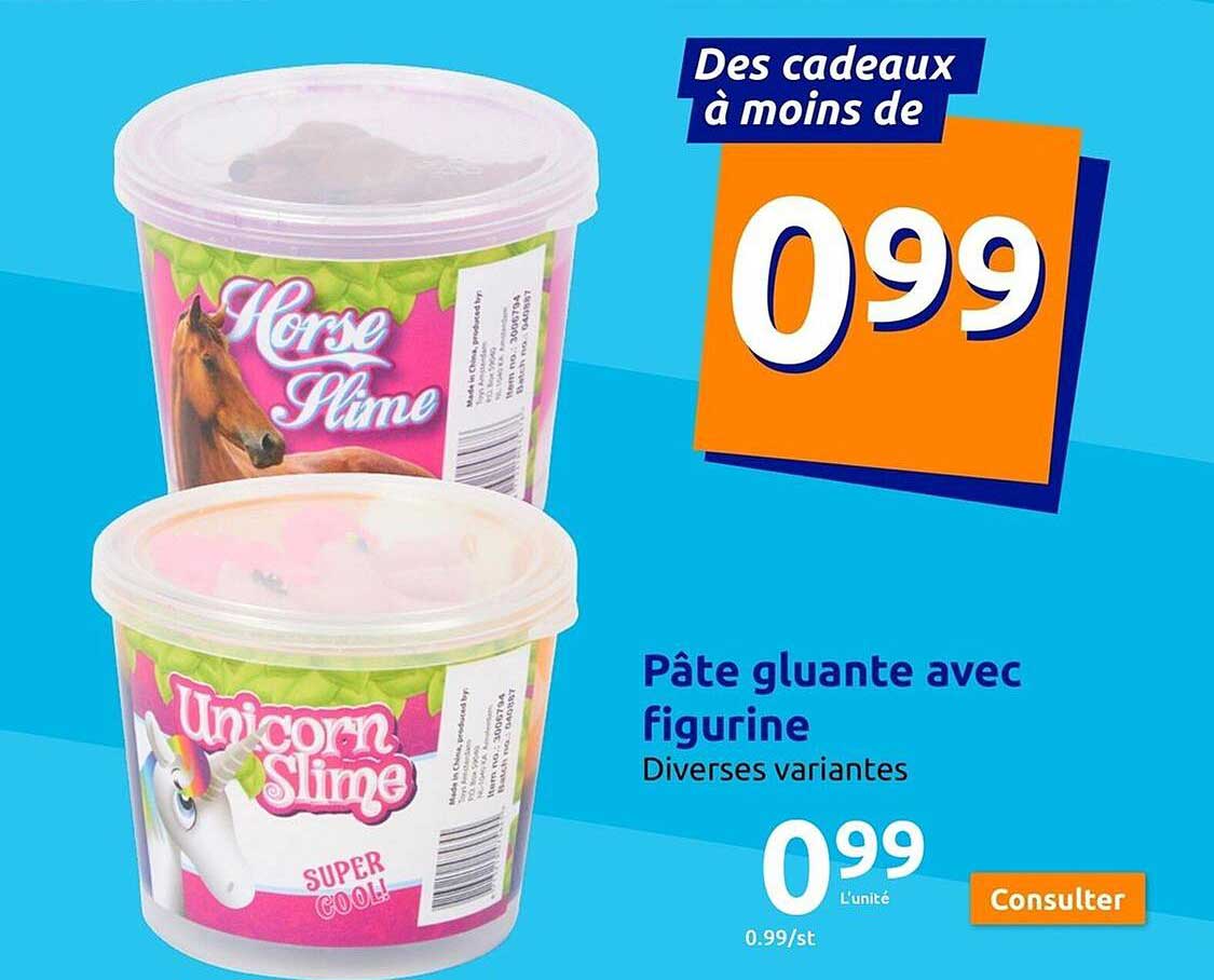 pâte gluante avec figurine