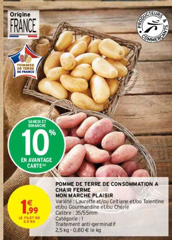 pomme de terre de consommation à chair ferme mon marché plaisir