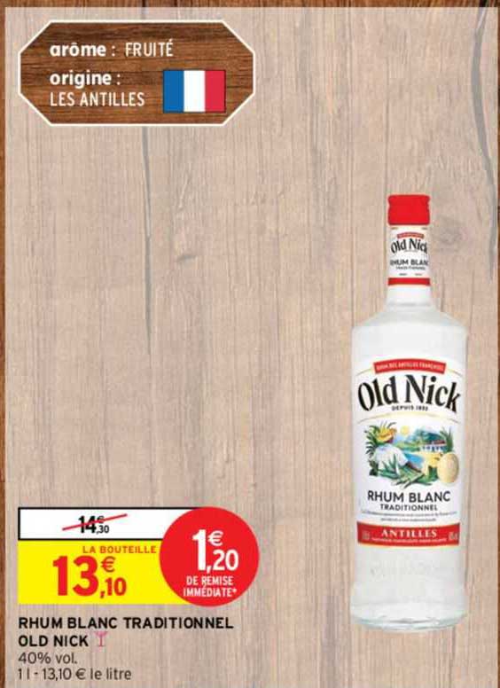 rhum blanc traditionnel old nick