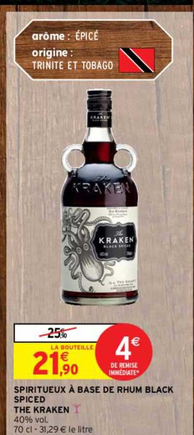 spiritueux à base de rhum black spiced the kraken