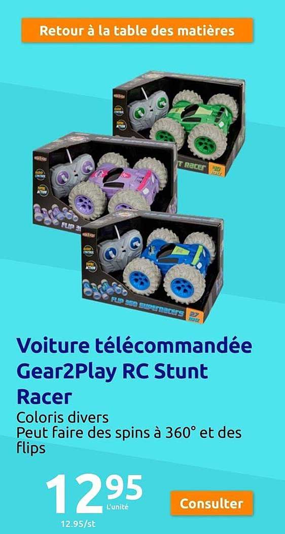 voiture télécommandée gear2play rc stunt racer