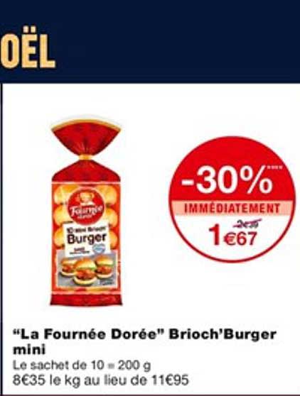 "la fournée dorée" brioch'burger mini