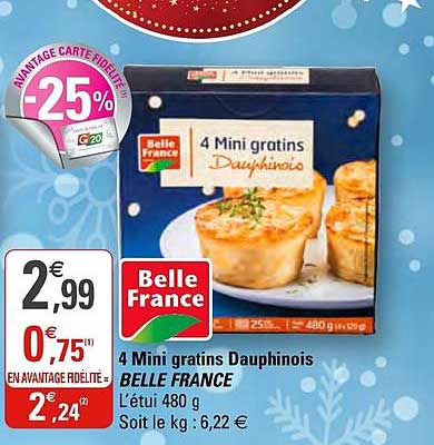 4 Mini Gratins Dauphinois Belle France