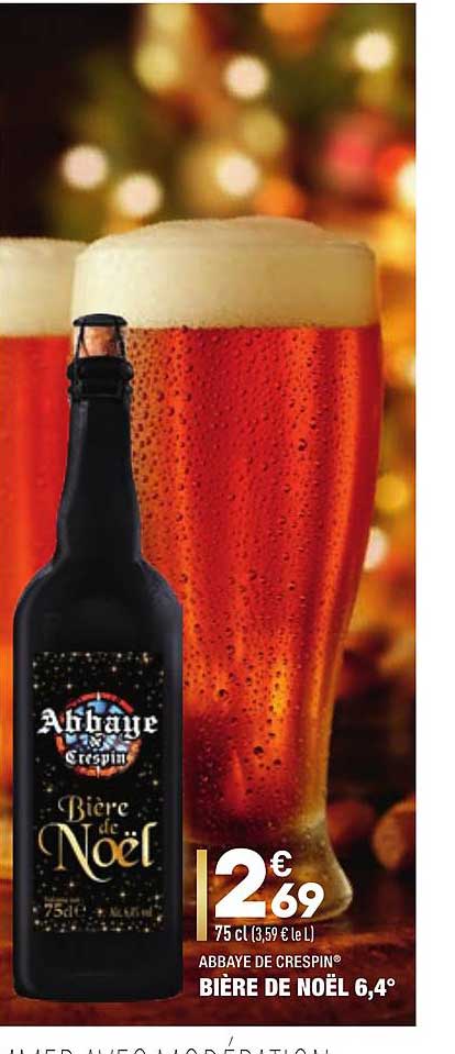 abbaye de crespin bière de noël
