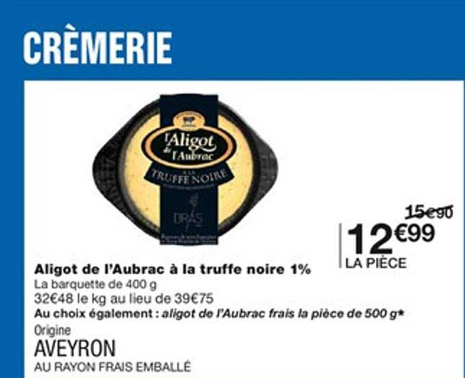 aligot de l'aubrac à la truffe noire 1%