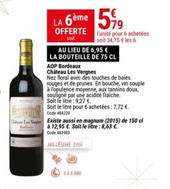aop bordeaux châteaux les vergnes
