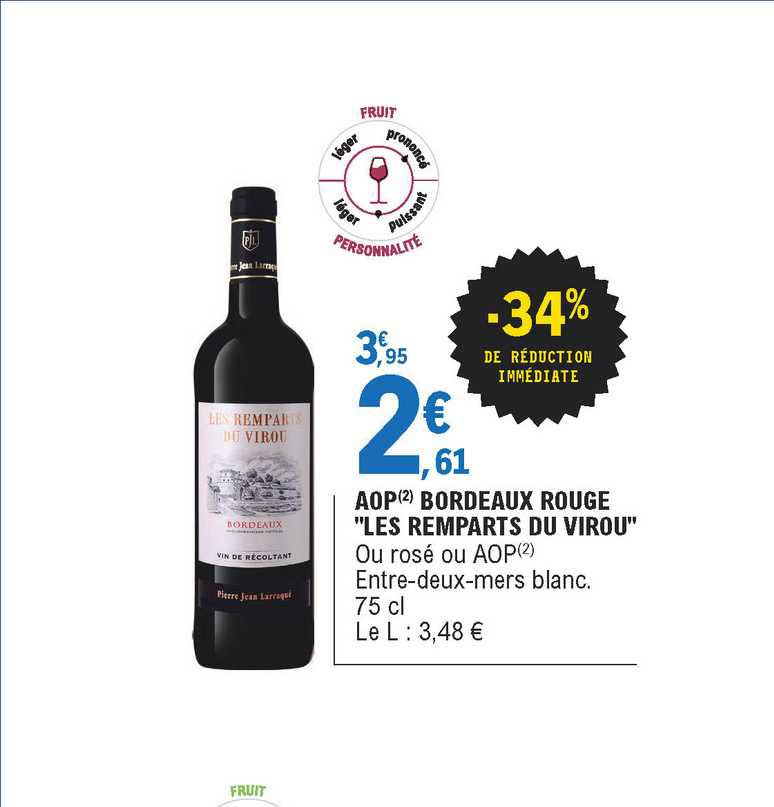 aop bordeaux rouge "les remparts du virou"