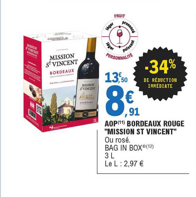aop bordeaux rouge "mission st vincent"