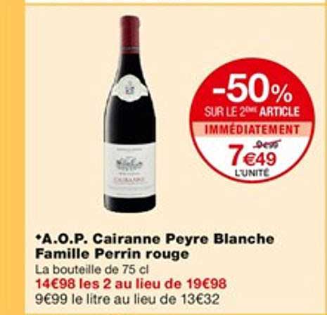 aop cairanne peyre blanche famille perrin rouge