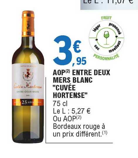 aop entre deux mers blanc "cuvée hortense"