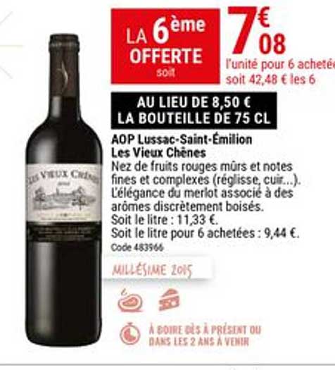 aop lussac saint émilion les vieux chênes