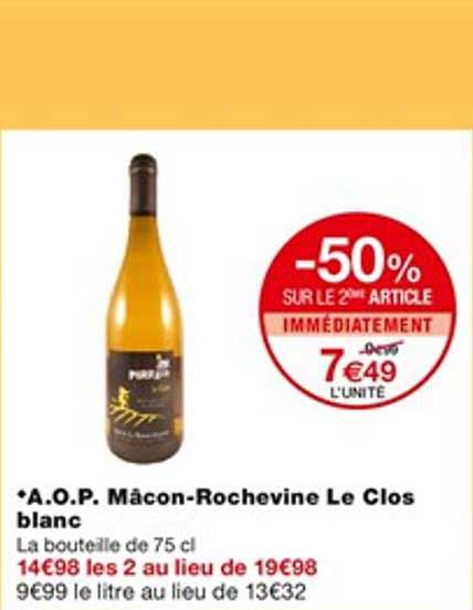 aop mâcon-rochevine le clos blanc