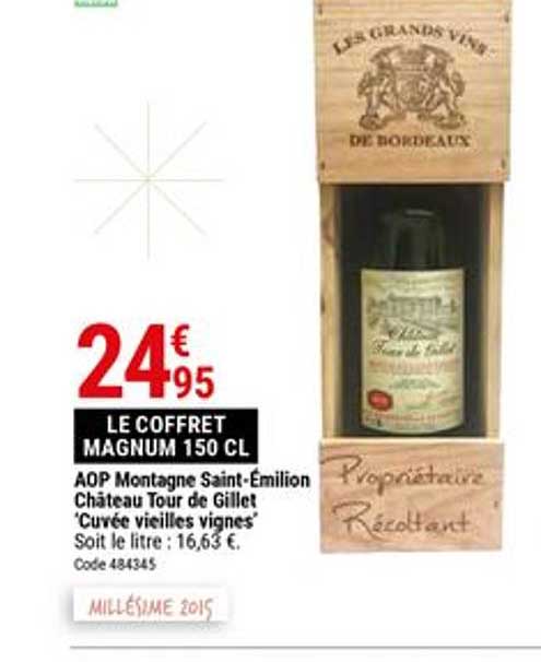 aop montagne saint émillion château tour de gillet cuvée vieilles vignes