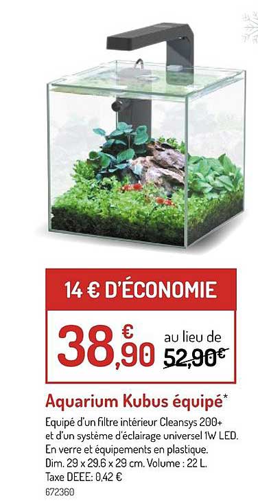aquarium kubus équipé