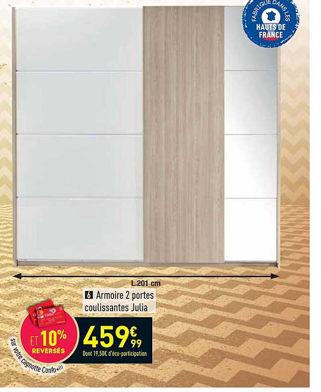 Armoire 2 Portes Coulissantes Julia