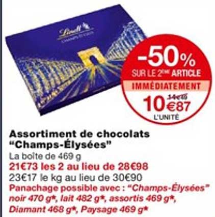 Assortiment De Chocolats "champs élysées"