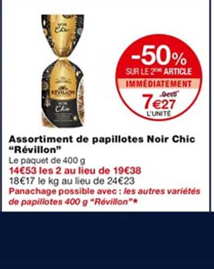 assortiment de papillotes noir chic "révillon"