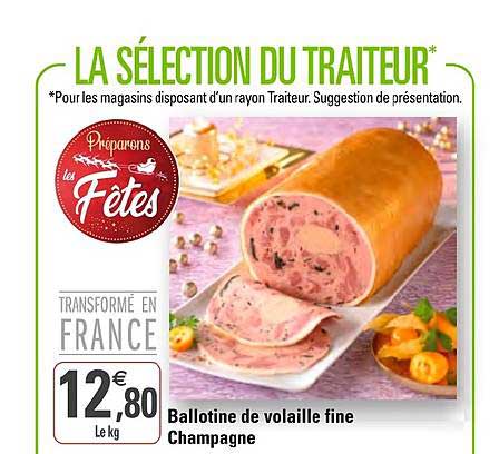 ballotine de volaille fine champagne