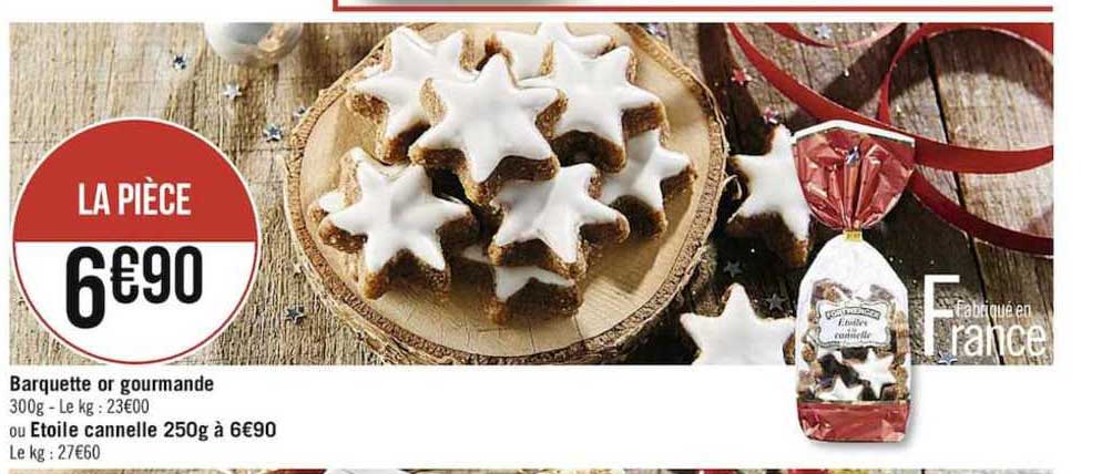 Barquette Or Gourmande Ou étoile Cannelle