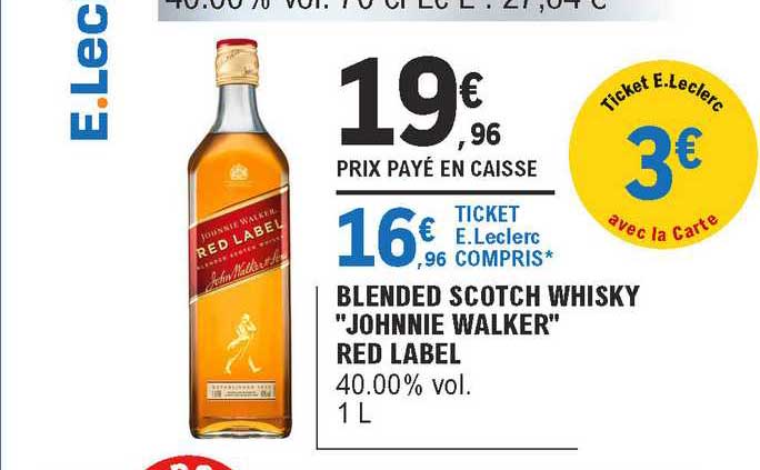 blended scotch whisky "johnnie walker" red label