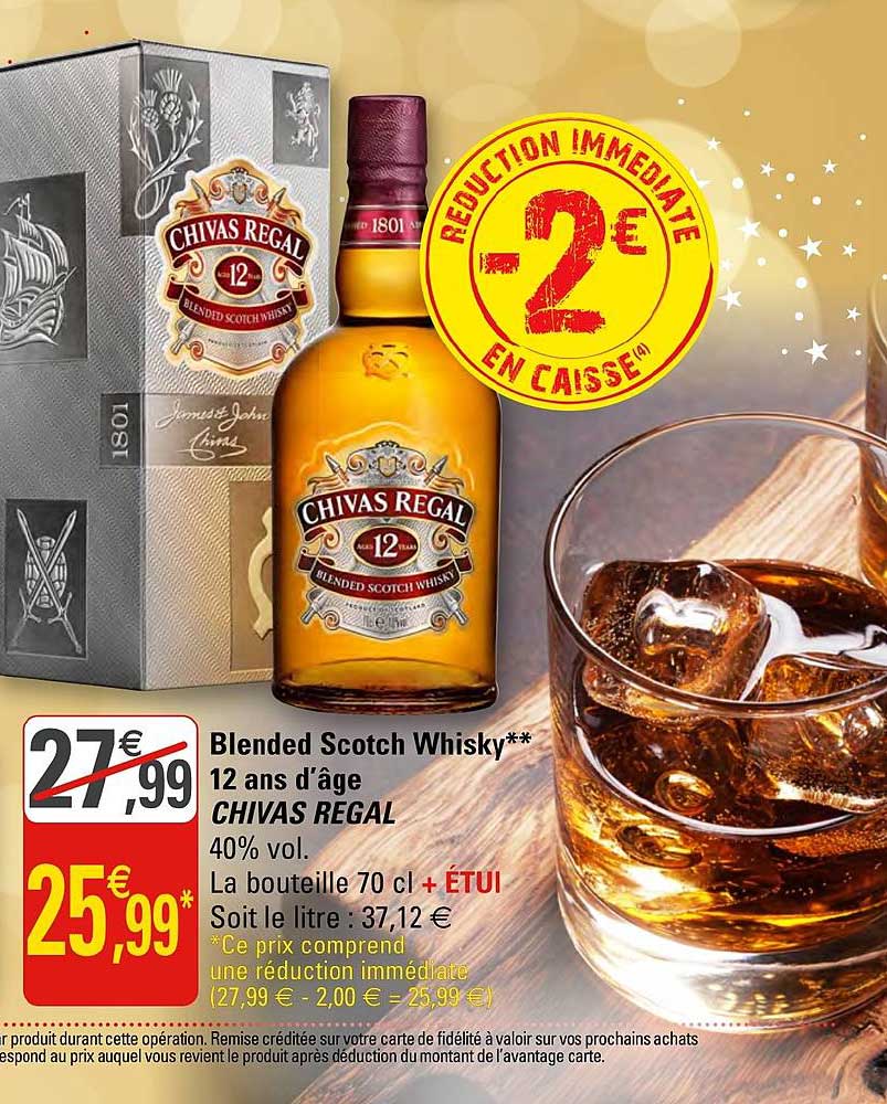 blended scotch whisky 12 ans d'âge chivas regal