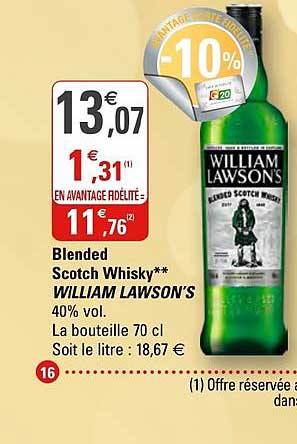 blended scotch whisky william lawson's