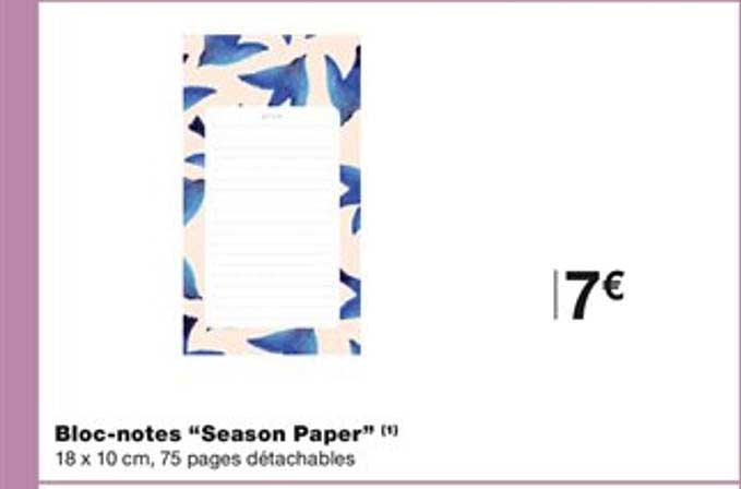 bloc notes " season paper"