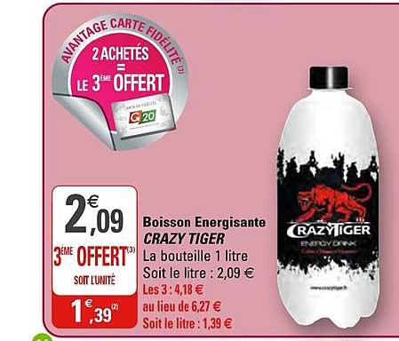 boisson énergisante crazy tiger