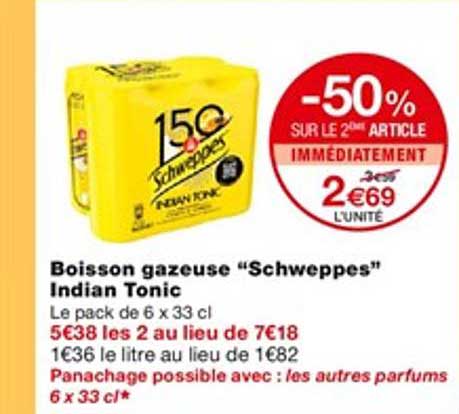 boisson gazeuse "schweppes" indian tonic