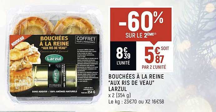 bouchées à la reine "aux ris de veau" larzul