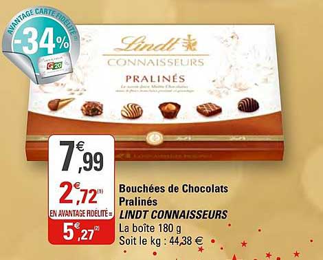 Bouchées De Chocolats Pralinés Lindt Connaisseurs