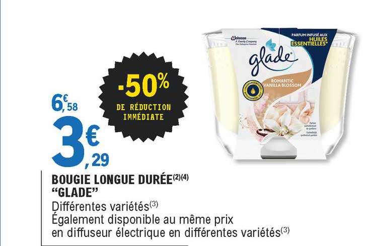 bougie longue durée "glade"