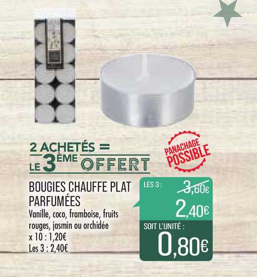 bougies chauffe plat parfumées
