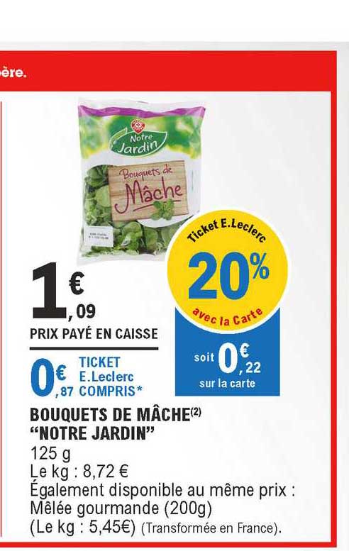 bouquets de mâche "notre jardin"