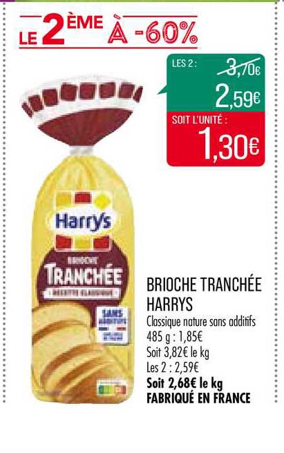 Brioche Tranchée Harrys