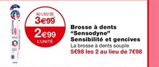 brosse à dents "sensodyne" sensibilité et gencives