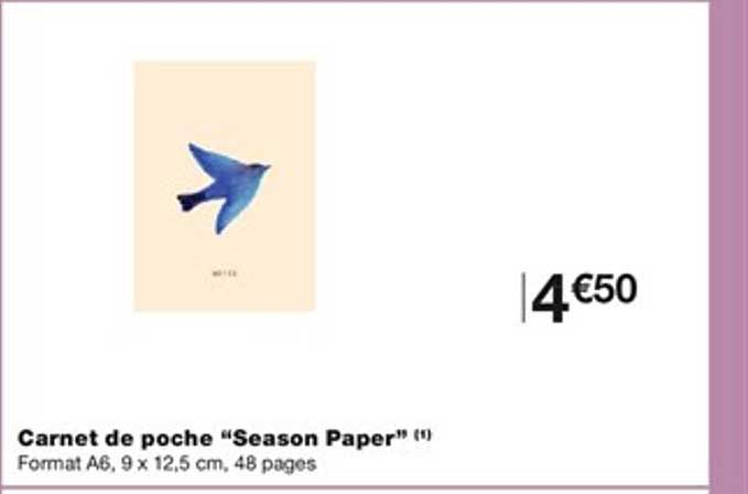carnet de poche "season paper"