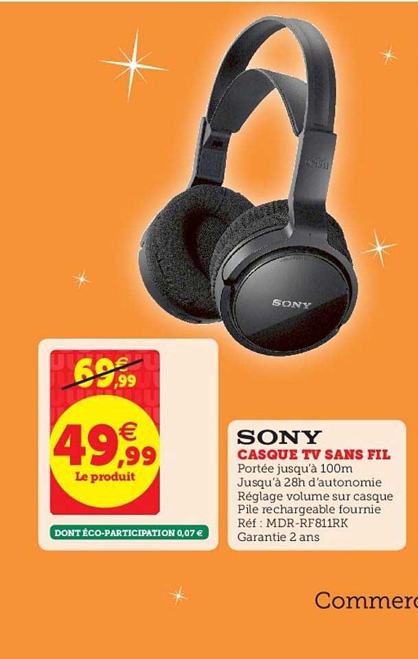 Casque Tv Sans Fil Sony