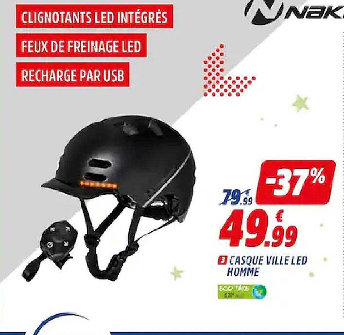 casque ville led homme