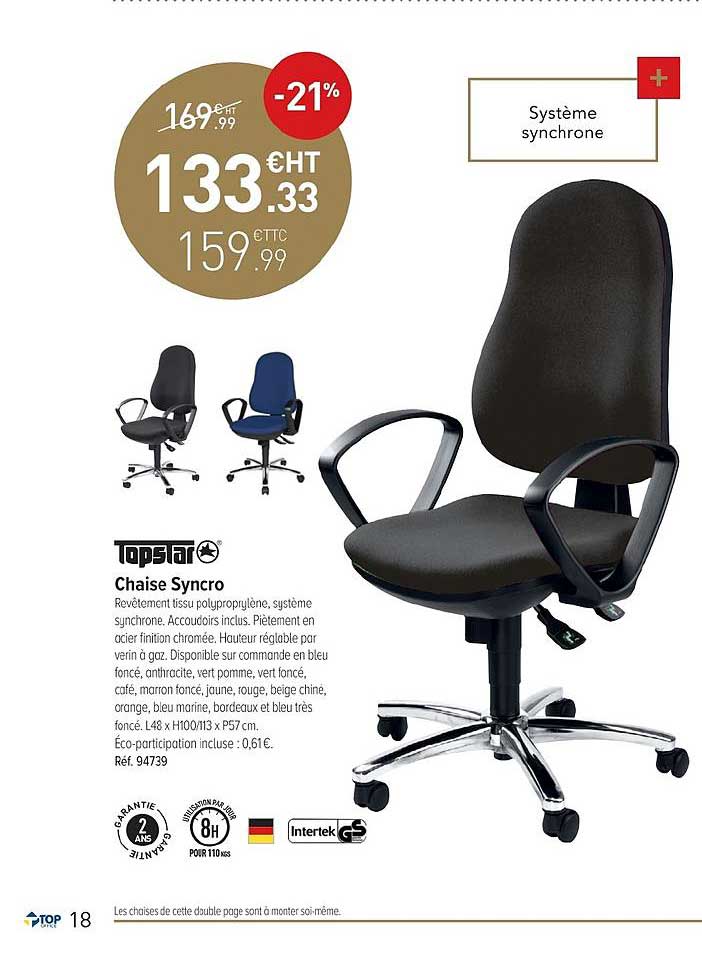 chaise syncro topslar