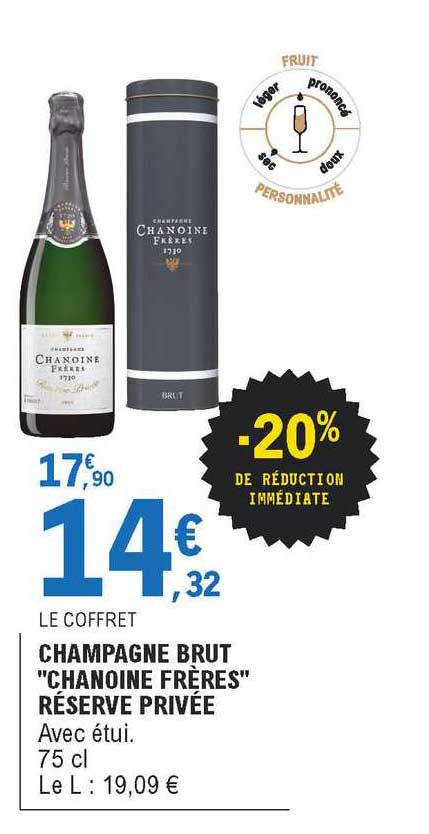 Champagne Brut "chanoine Frères" Réserve Primée