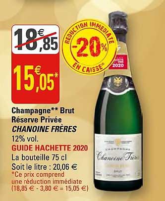 champagne brut réserve privée chanoine frères