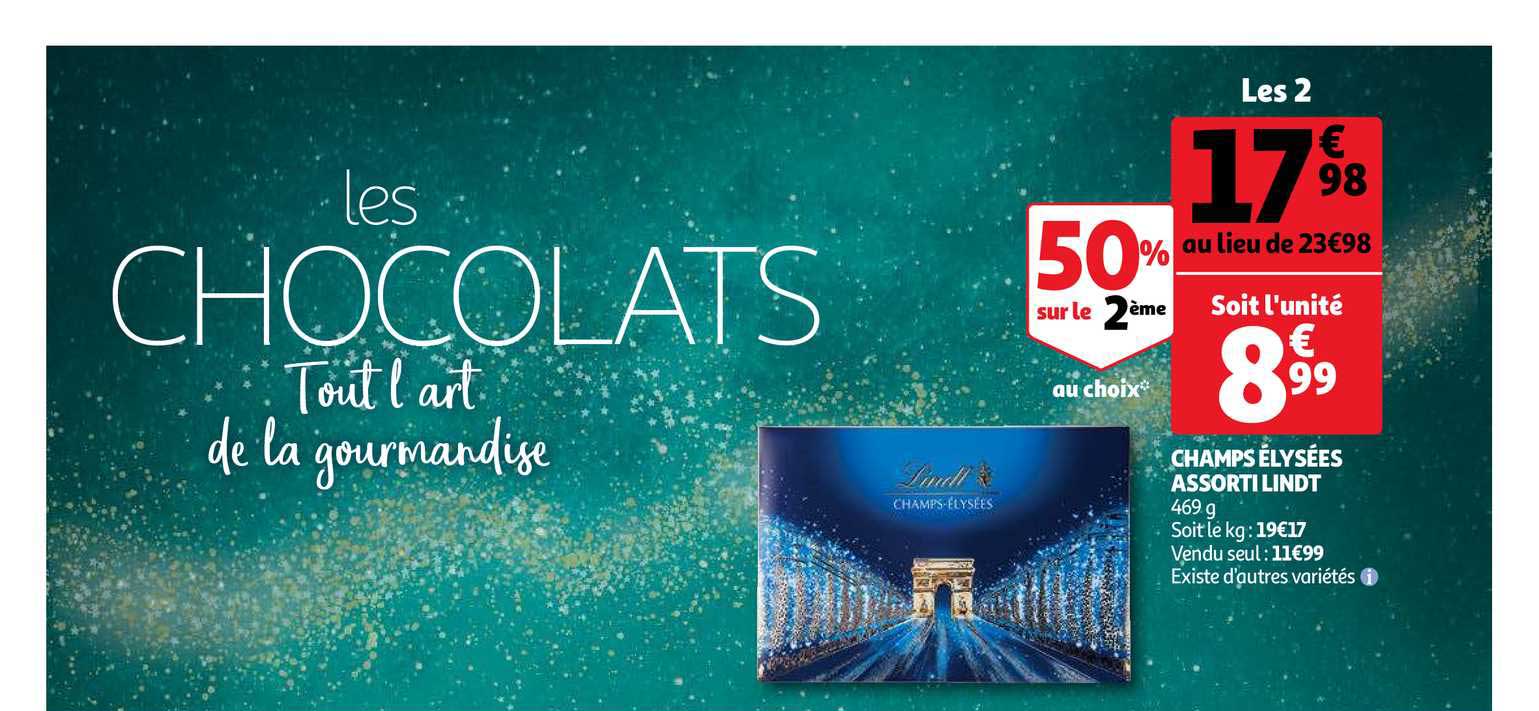 champs élysées assorti lindt 50% sur le 2ème