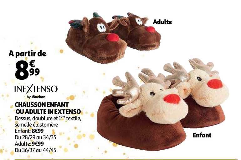 chausson enfant ou adulte in extenso