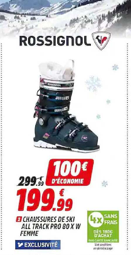 chaussures de ski all track pro 80 x w femme rossignol